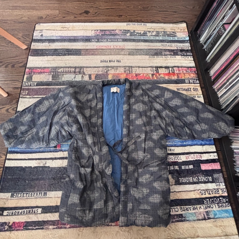 Gray and Blue Kimono Jacket medium